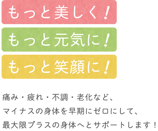 もっと美しく！もっと元気に！もっと笑顔に！